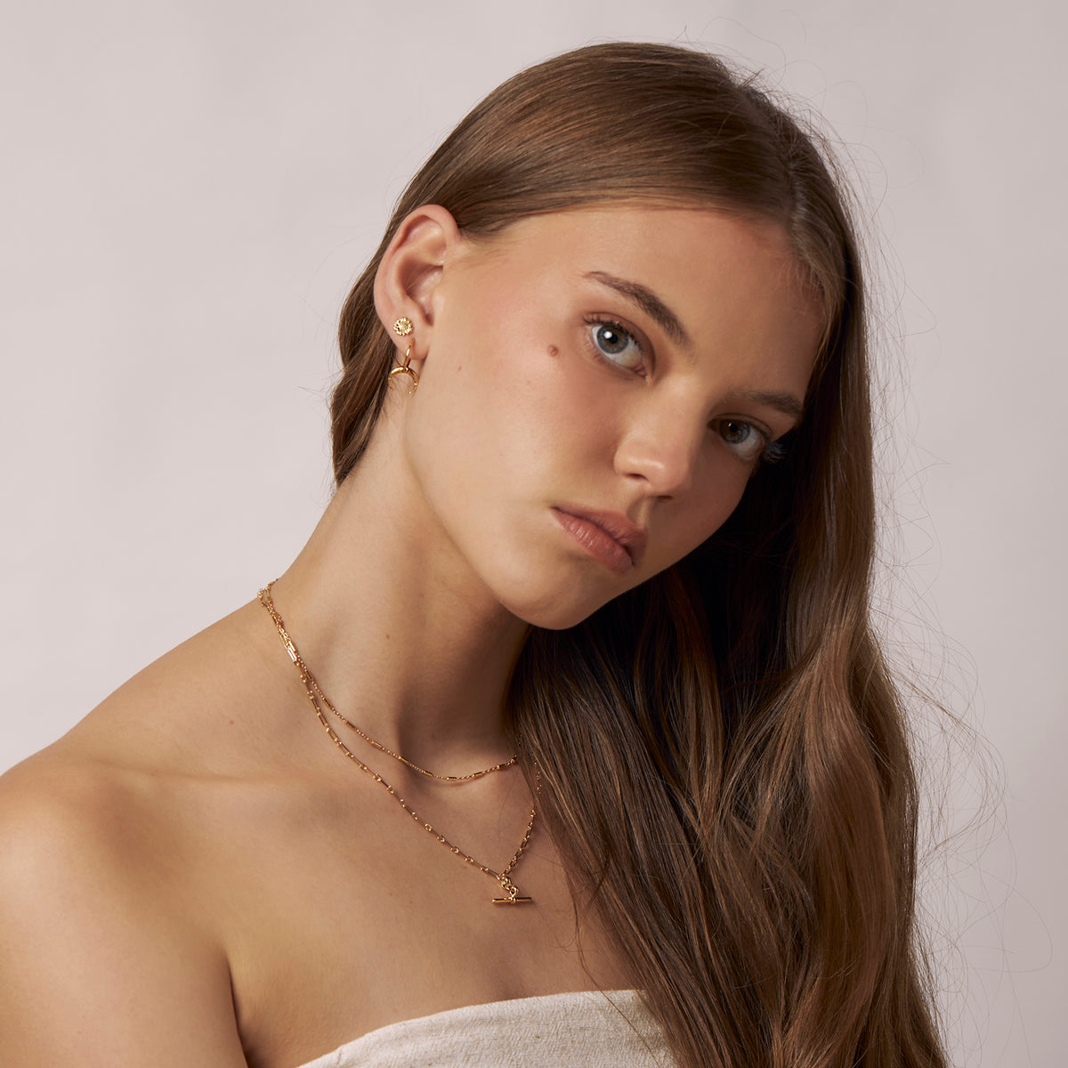 Bar Necklace Gold