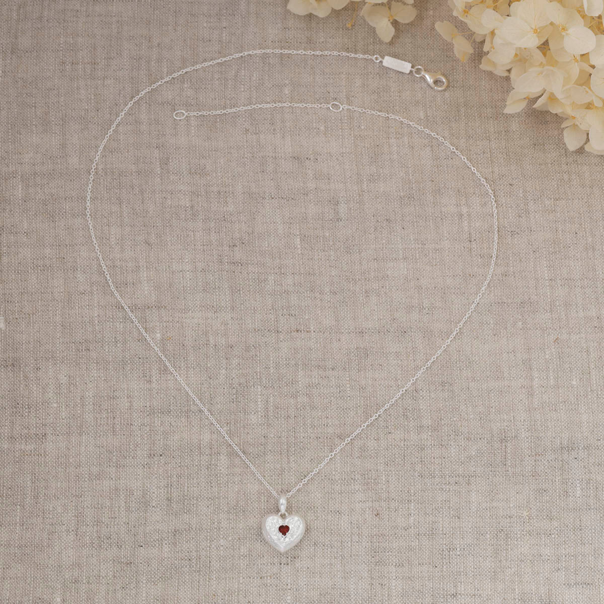 Eternal Love Garnet Locket