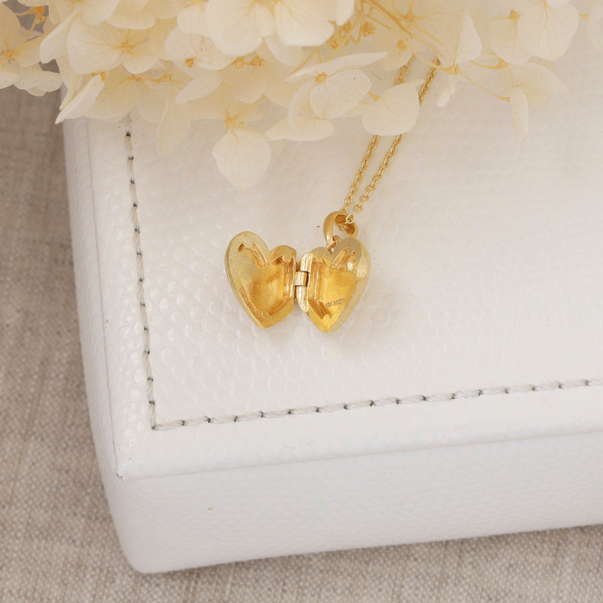 Eternal Love Garnet Locket Gold