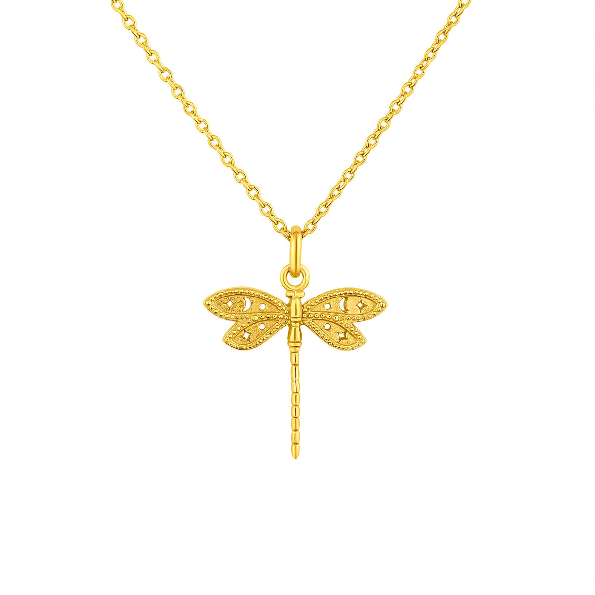 Wild Dragonfly Gold Necklace