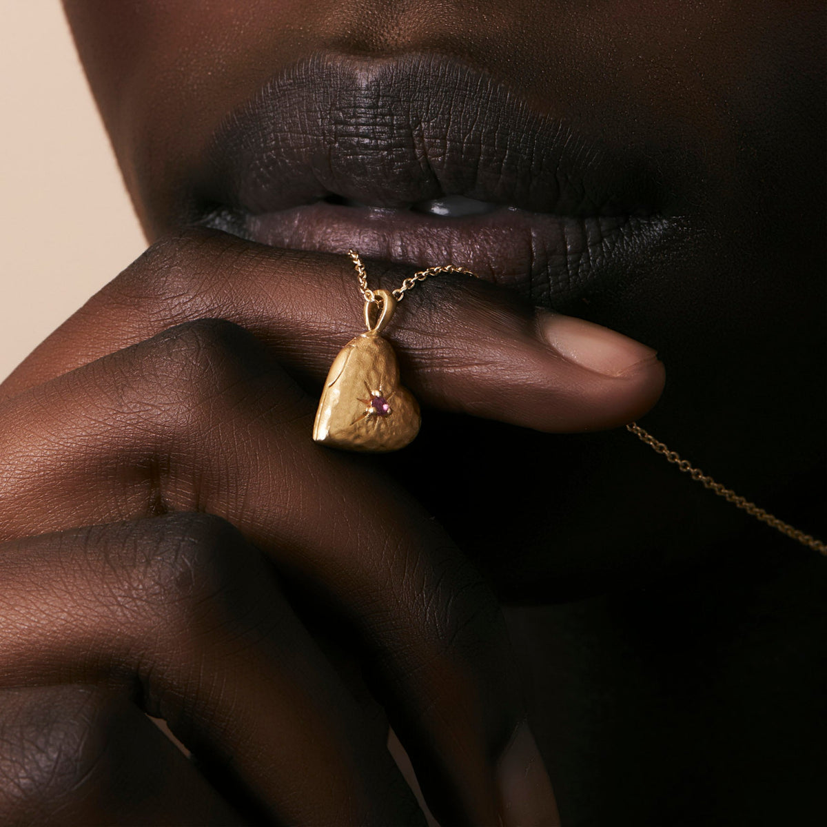 Cherished Pink Tourmaline Locket Gold