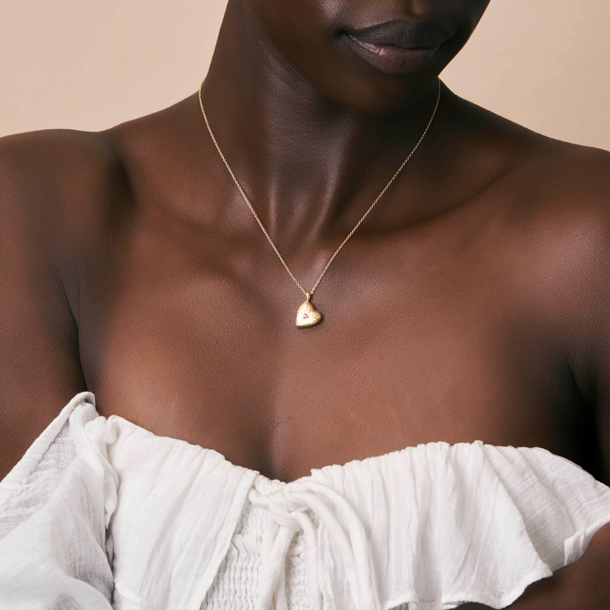 Cherished Pink Tourmaline Locket Gold