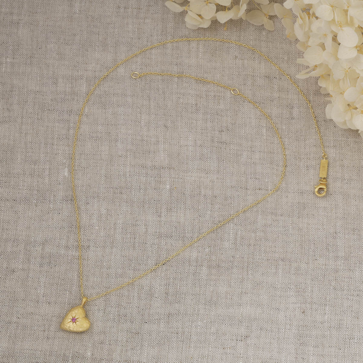 Cherished Pink Tourmaline Locket Gold