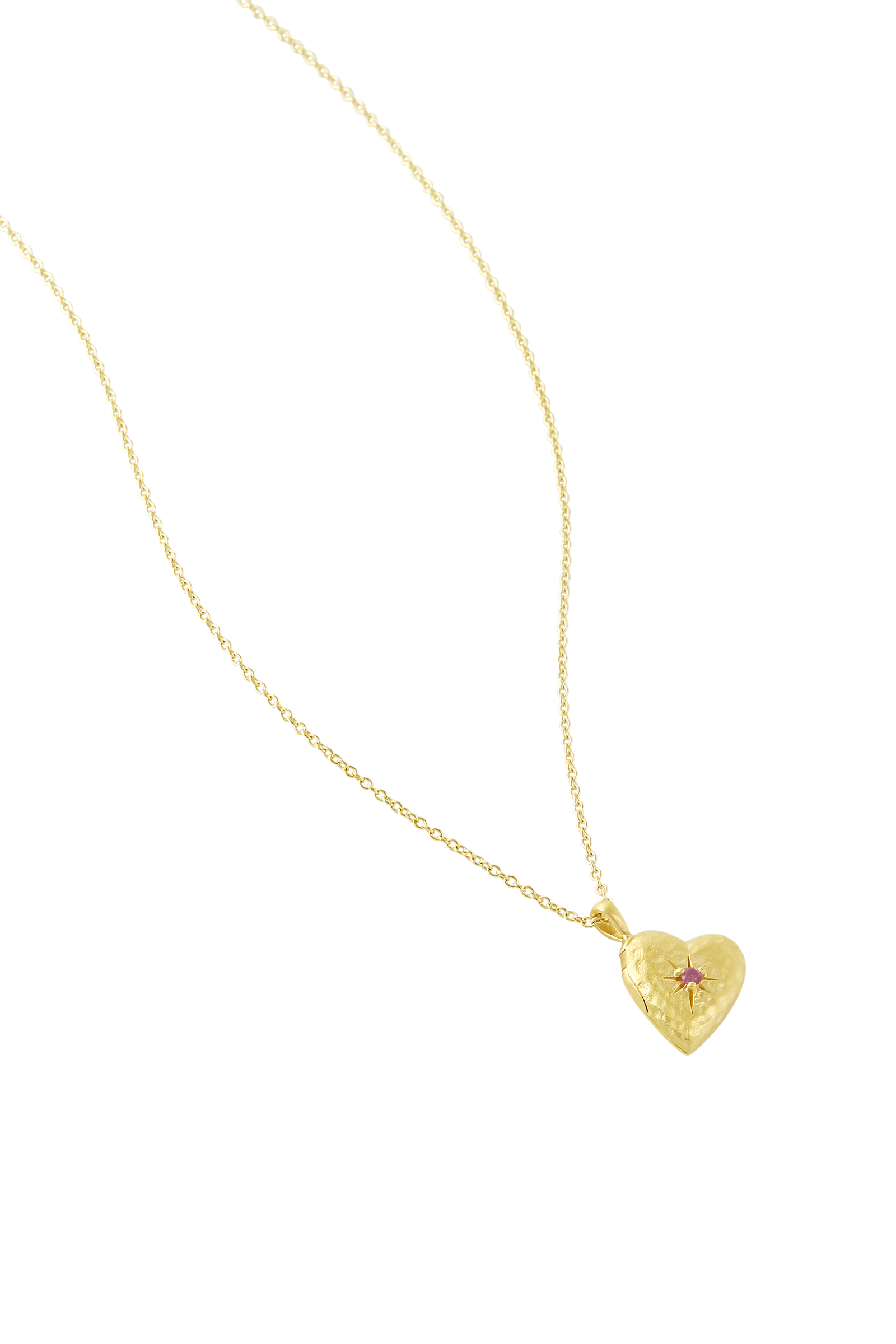 Cherished Pink Tourmaline Locket Gold