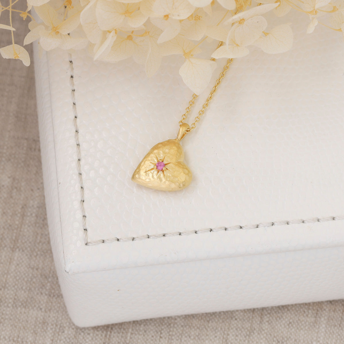 Cherished Pink Tourmaline Locket Gold