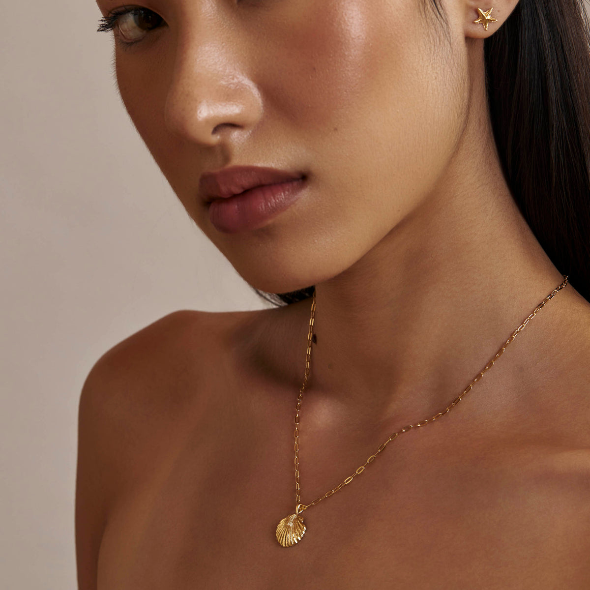 Sandshell Necklace Gold
