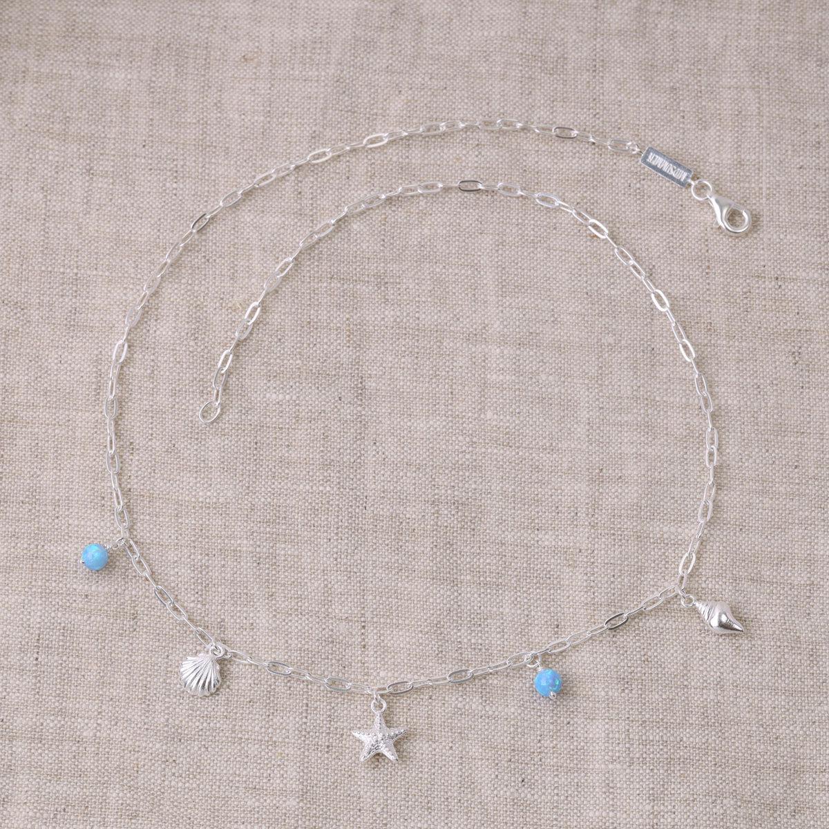 Oceanic Charm Azure Opal Necklace