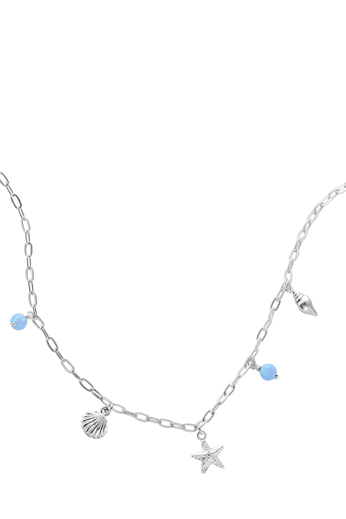 Oceanic Charm Azure Opal Necklace