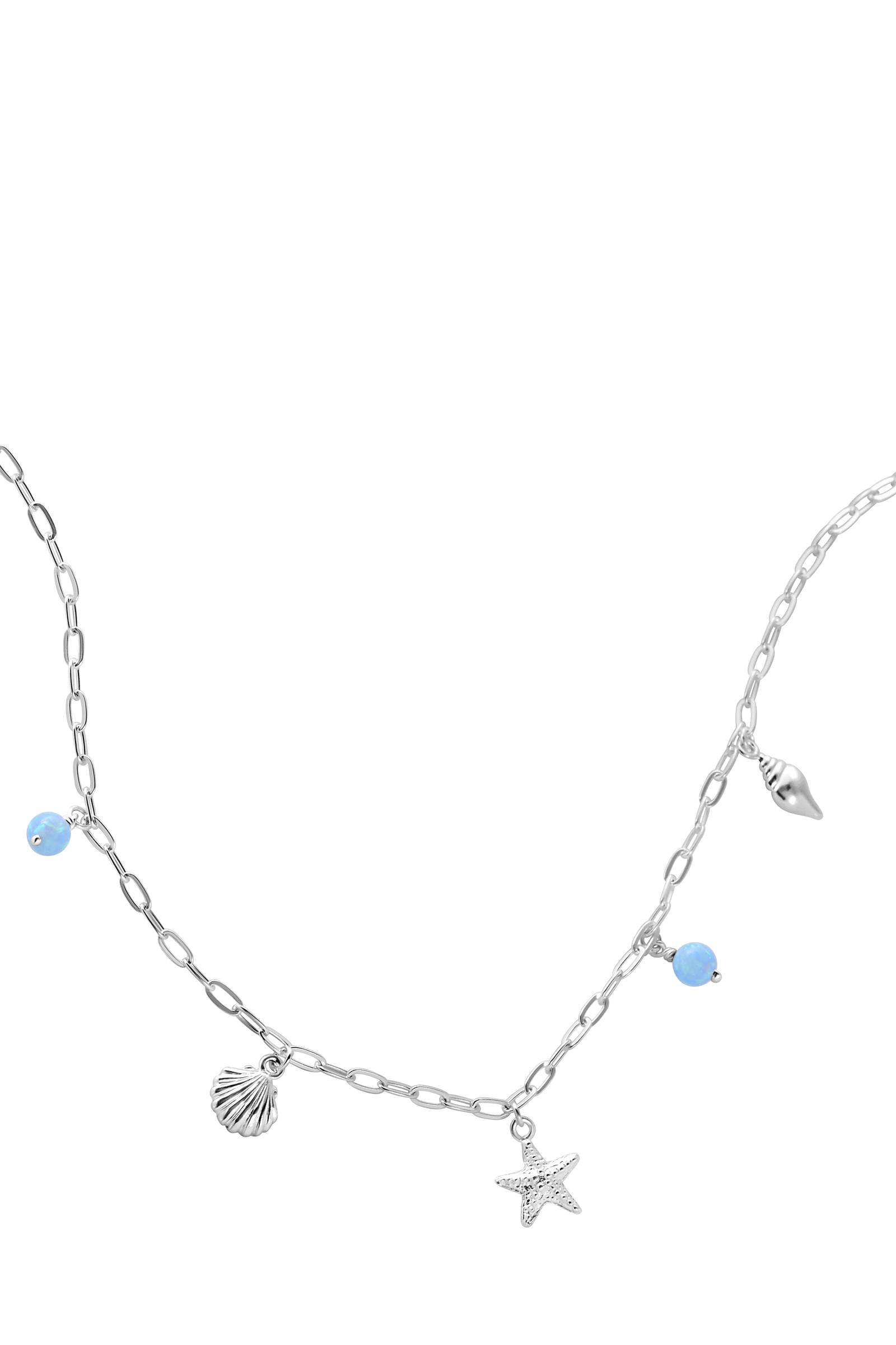 Oceanic Charm Azure Opal Necklace