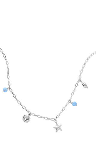 Oceanic Charm Azure Opal Necklace