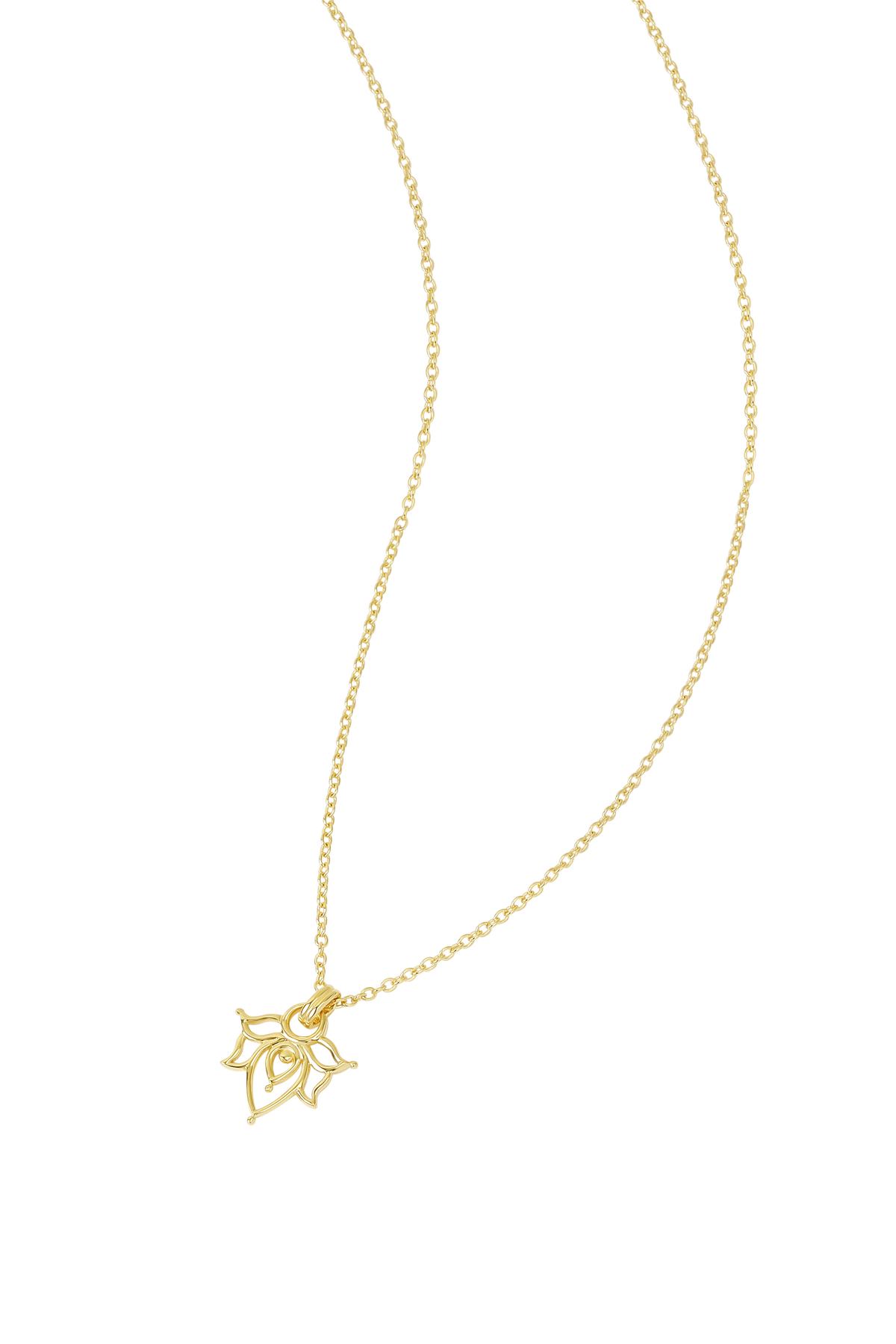 Dainty Lotus Necklace Gold