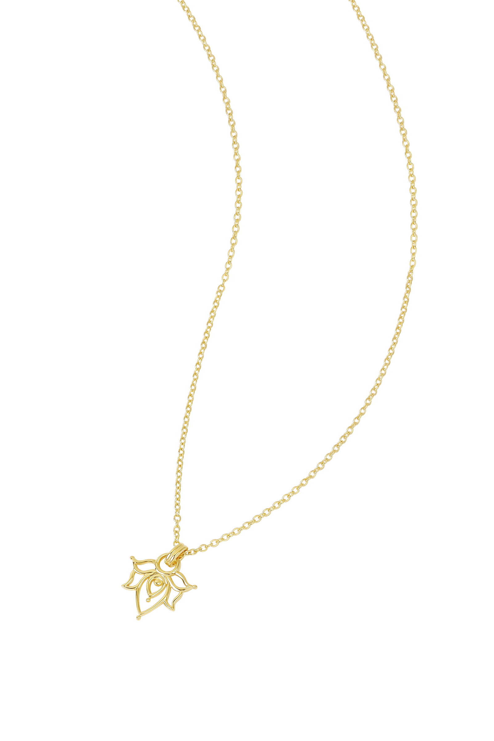 Dainty Lotus Necklace Gold