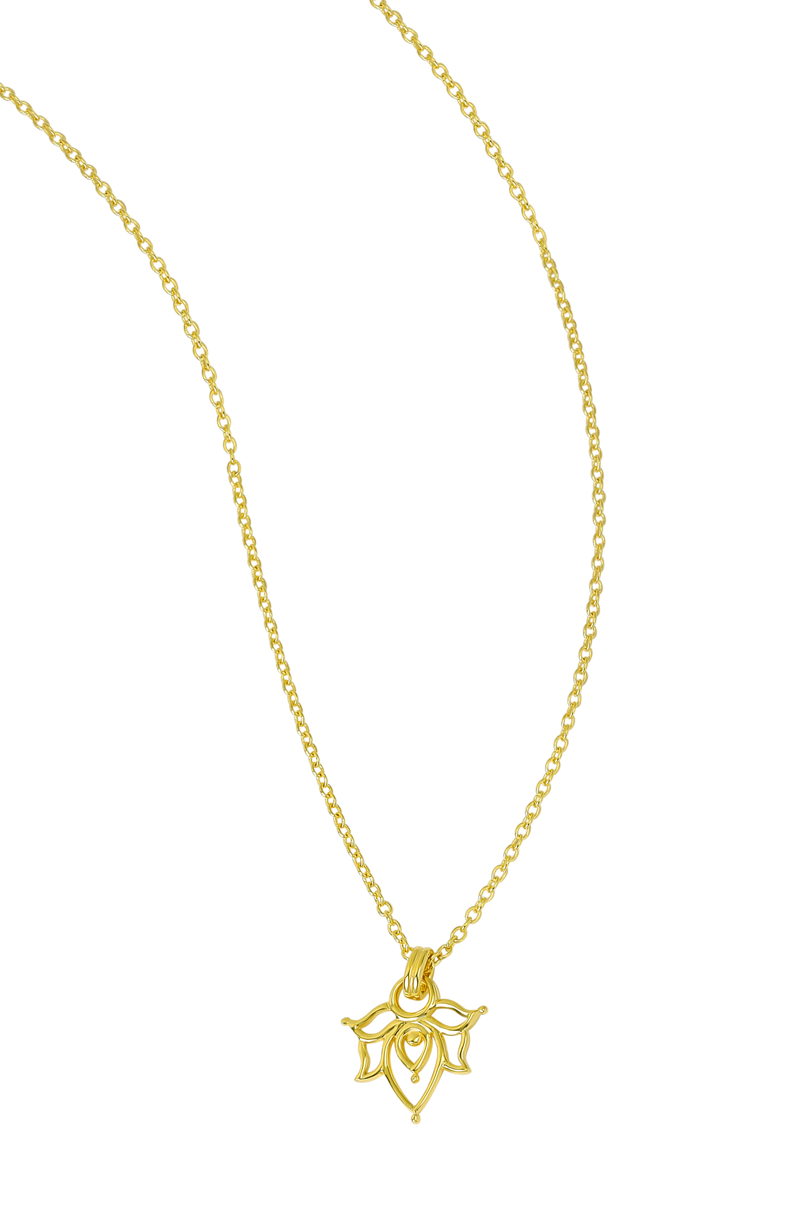 Dainty Lotus Necklace Gold