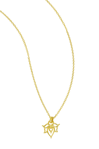 Dainty Lotus Necklace Gold