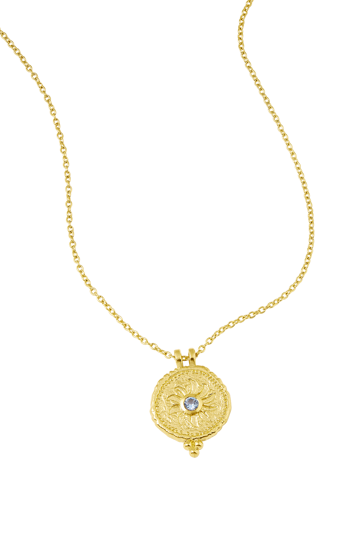 Helios Blue Topaz Necklace Gold
