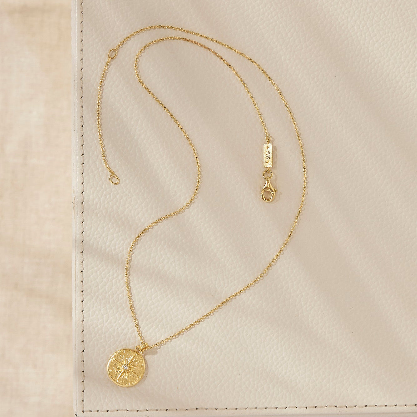 Celestial Compass Necklace Gold