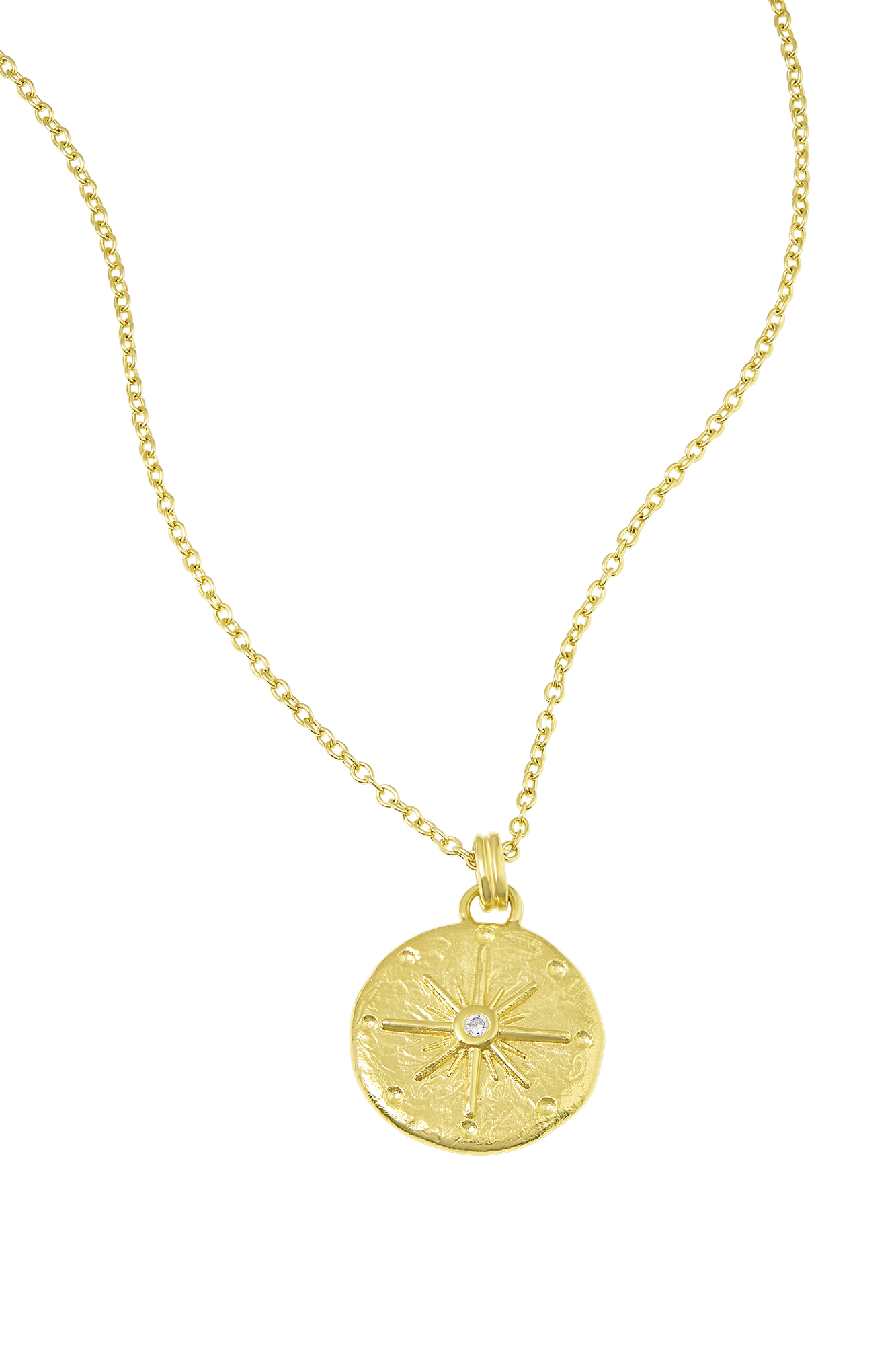 Celestial Compass Necklace Gold