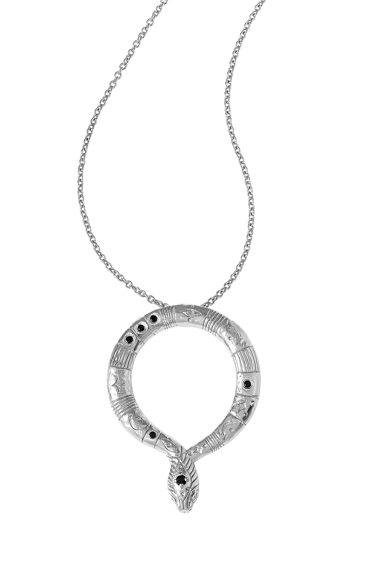 Lunara Serpent Black Spinel Necklace