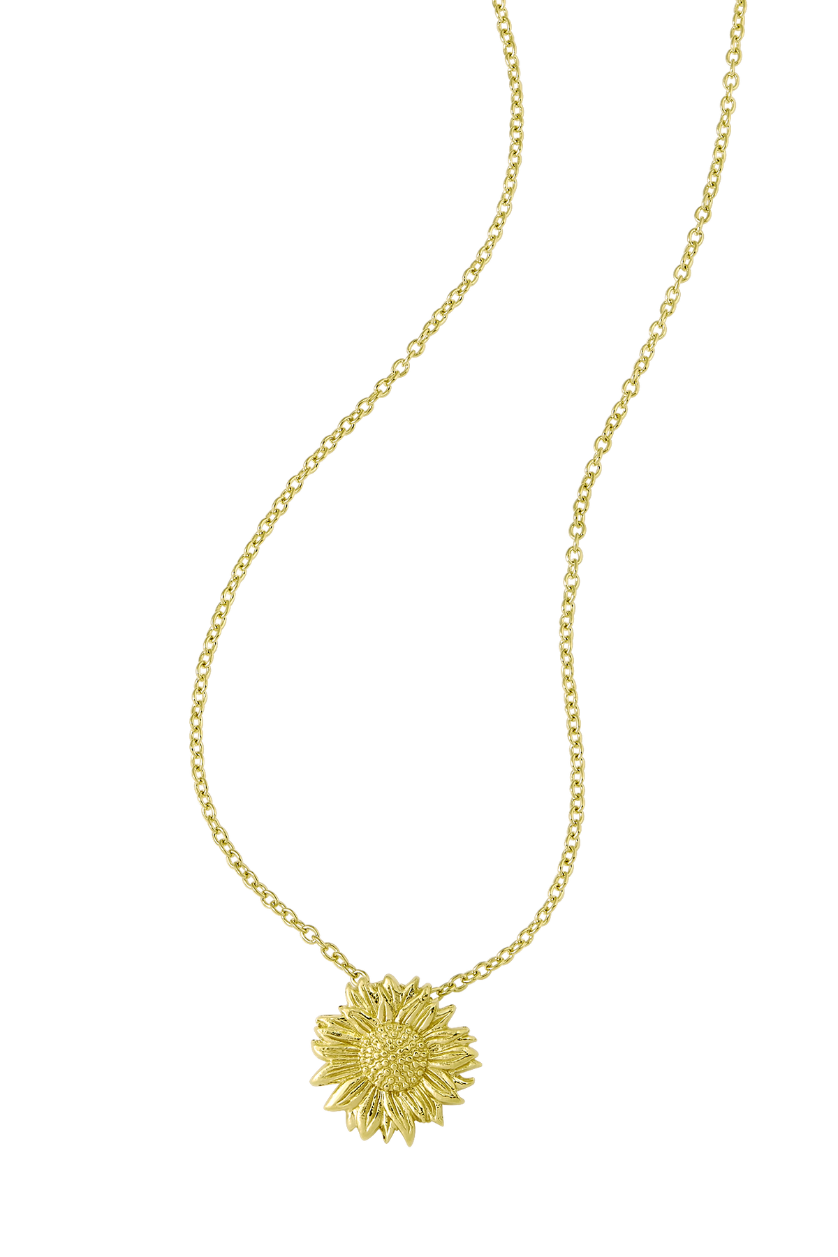 Wild Sunflower Necklace Gold
