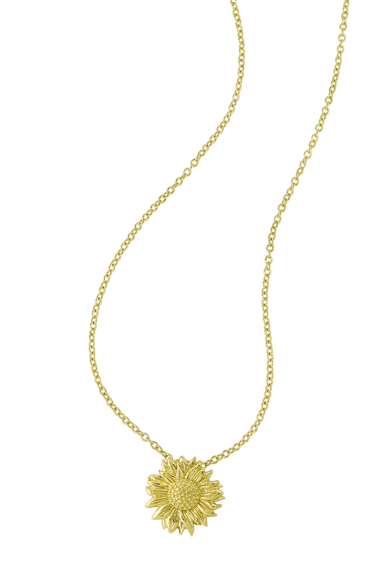 Wild Sunflower Necklace Gold