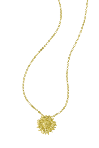 Wild Sunflower Necklace Gold