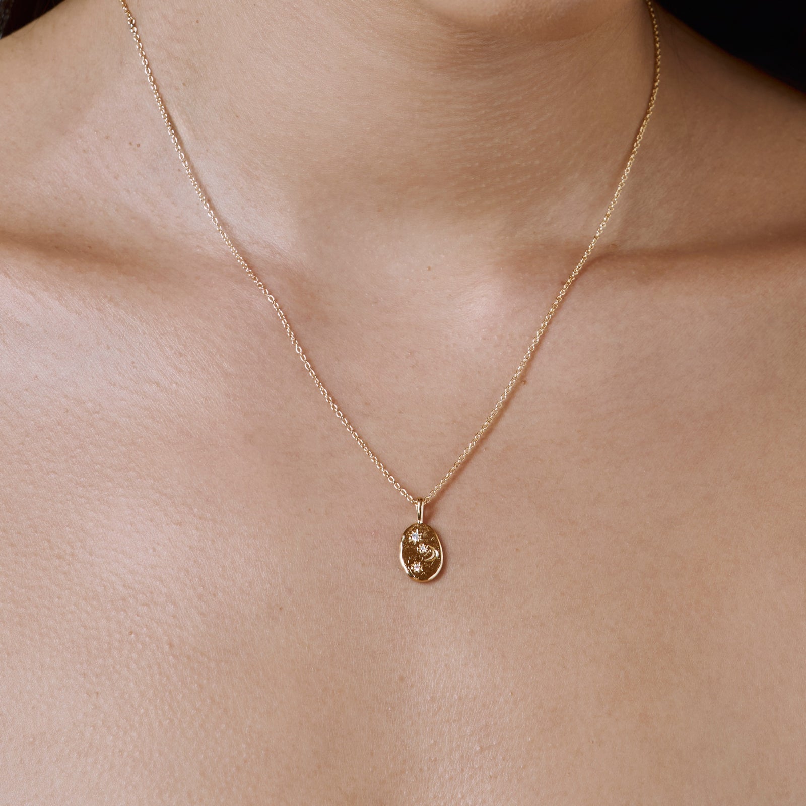 Celeste Pendant Necklace Gold