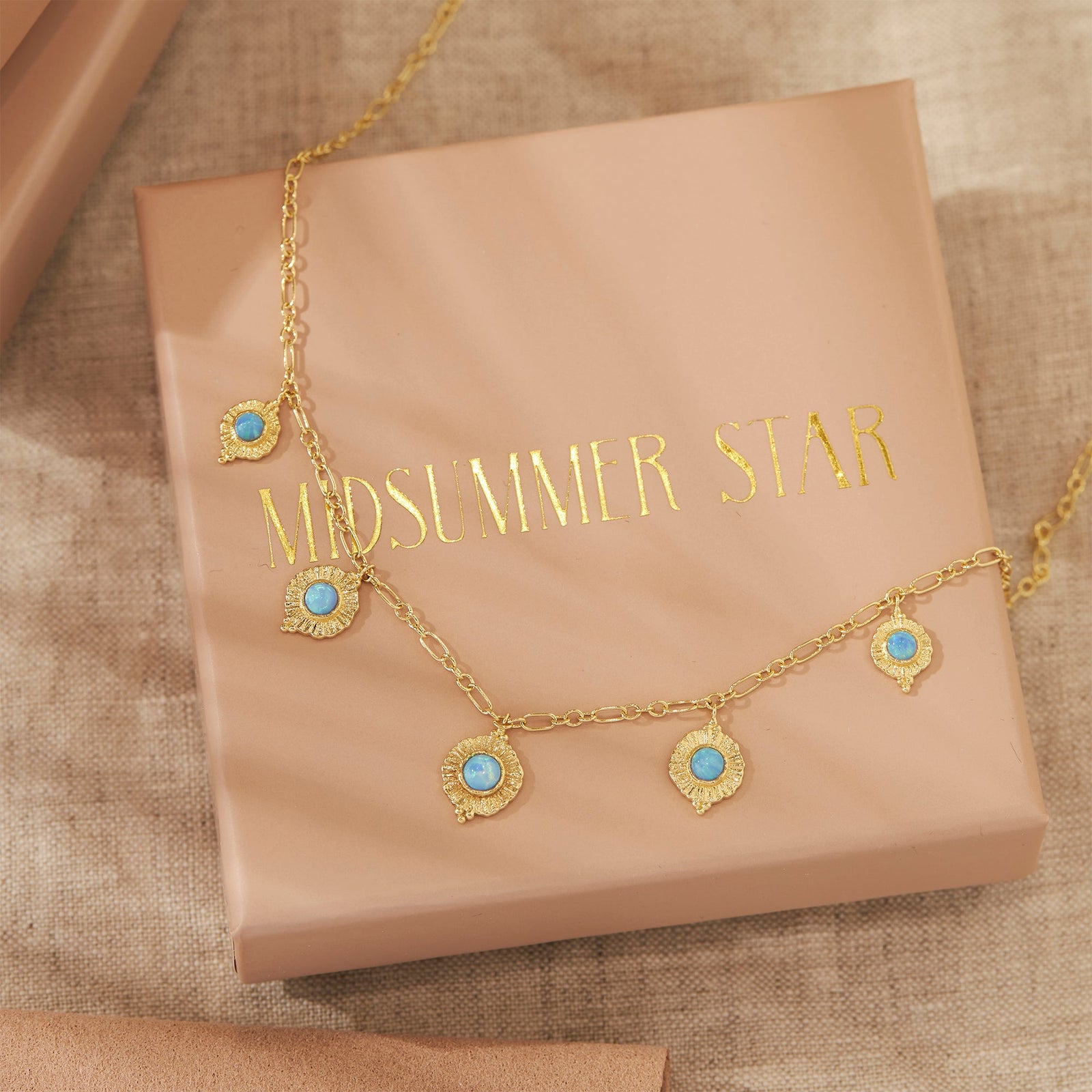 Veya Azure Opal Necklace Gold