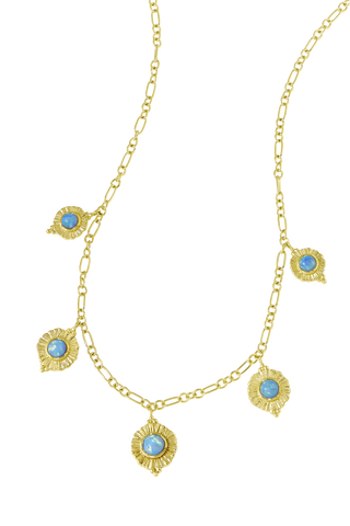 Veya Azure Opal Necklace Gold