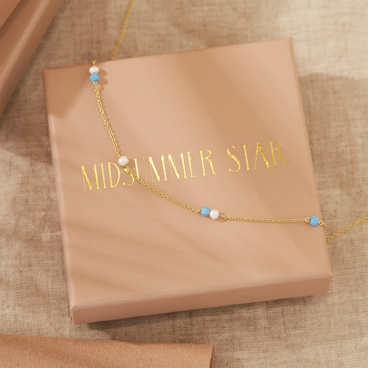 Nami Azure Opal Necklace Gold