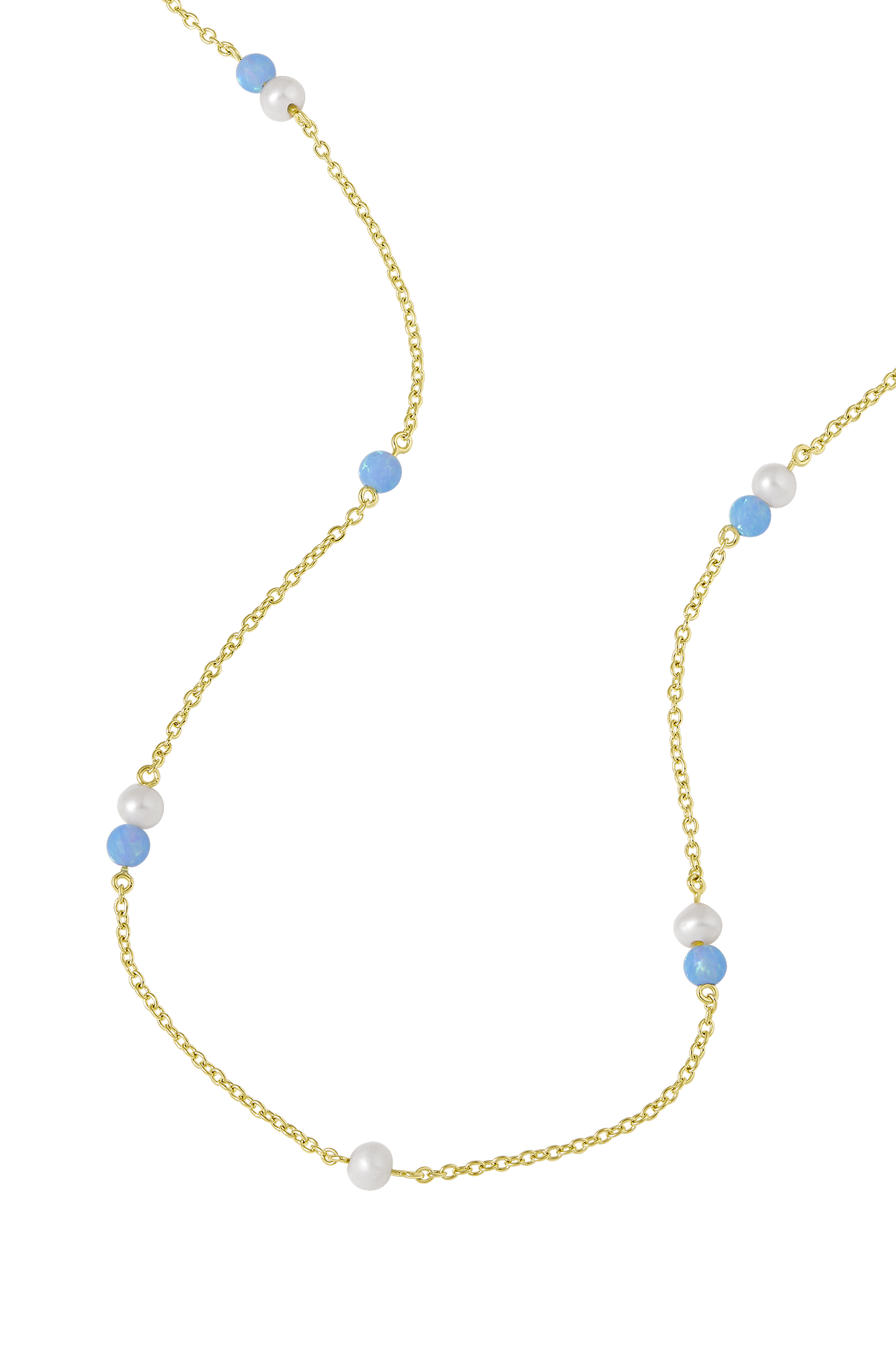 Nami Azure Opal Necklace Gold