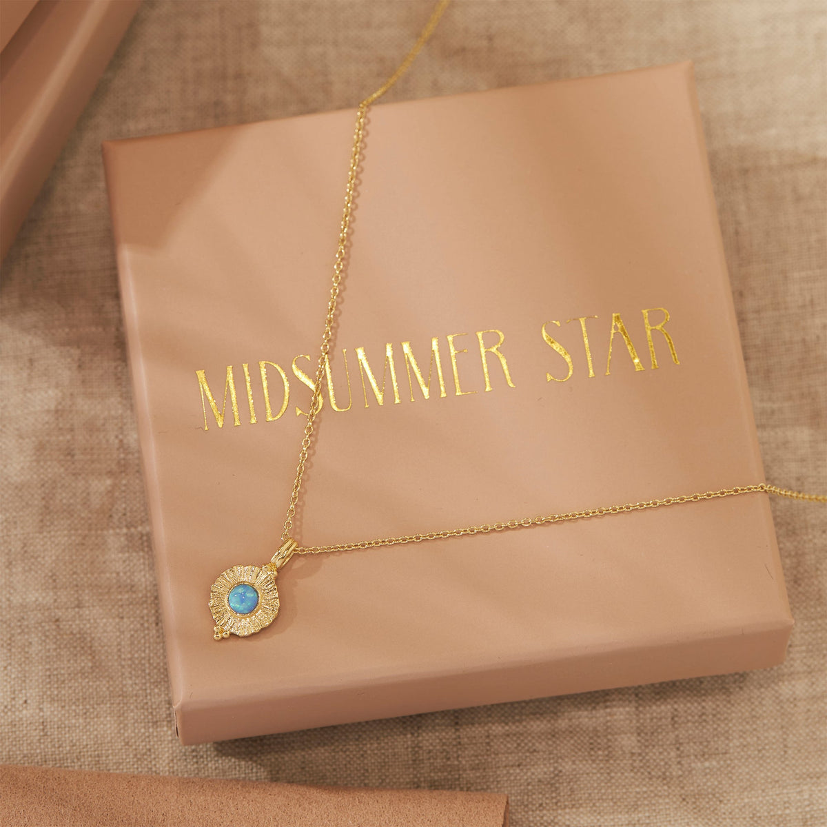 Veya Azure Opal Necklace Gold