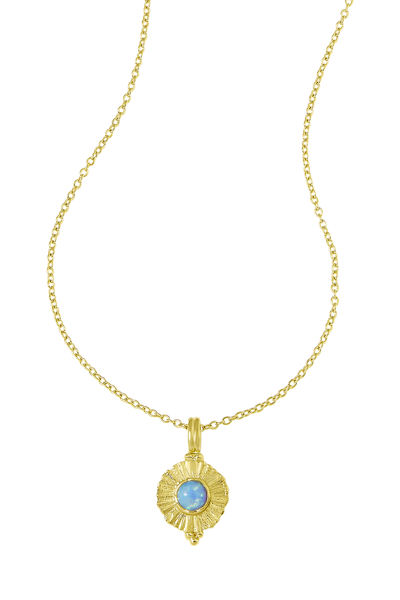 Veya Azure Opal Necklace Gold