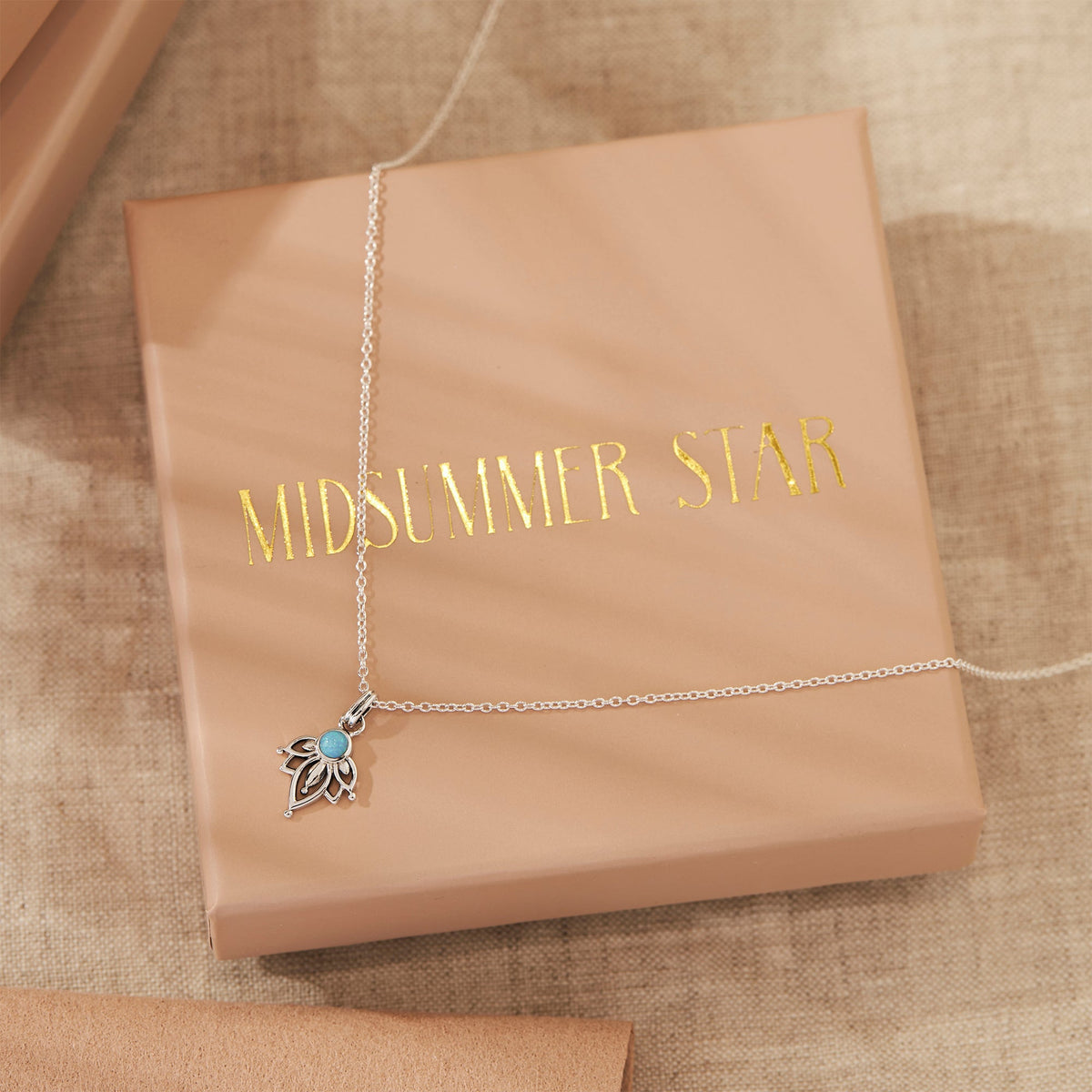Lotus Azure Opal Necklace