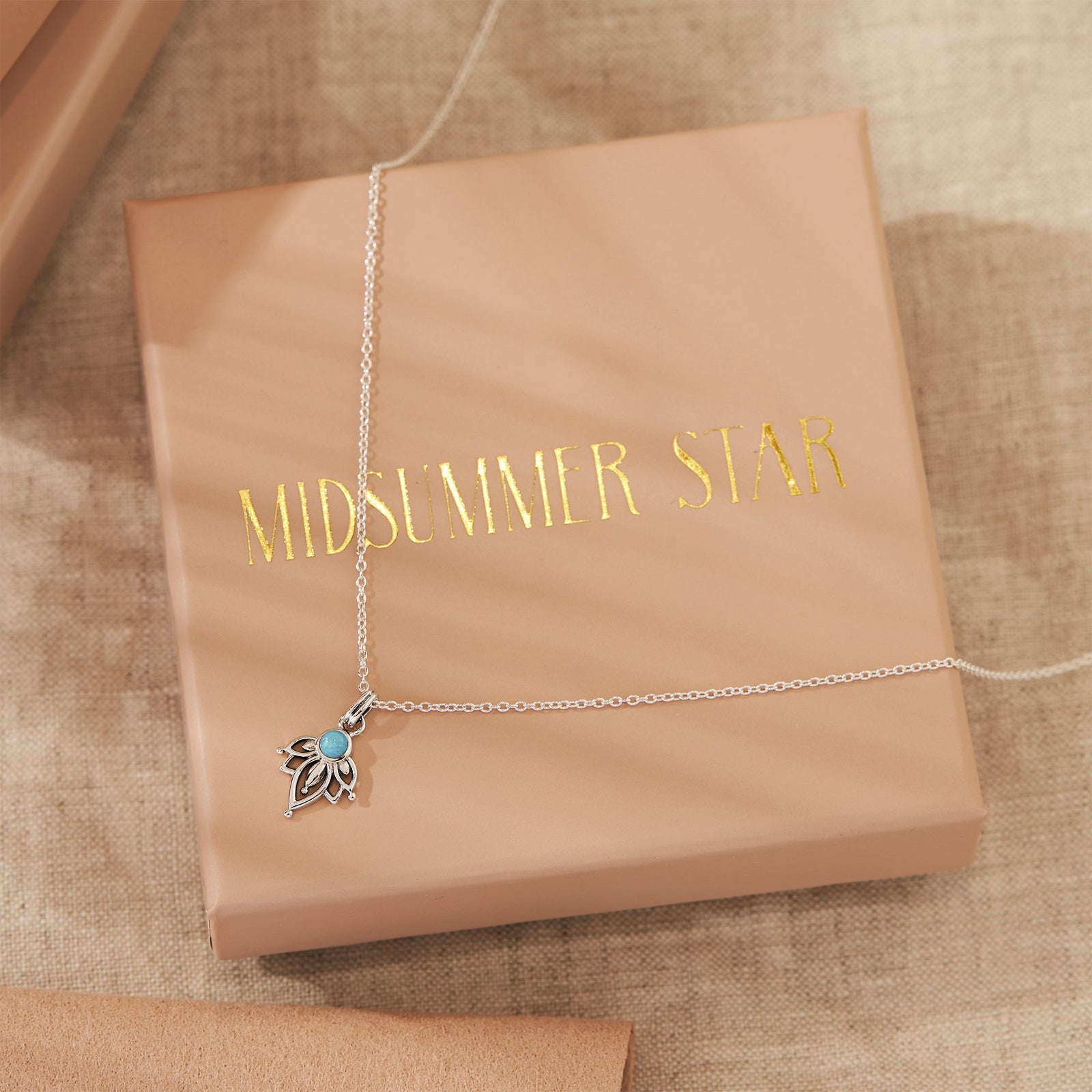 Lotus Azure Opal Necklace