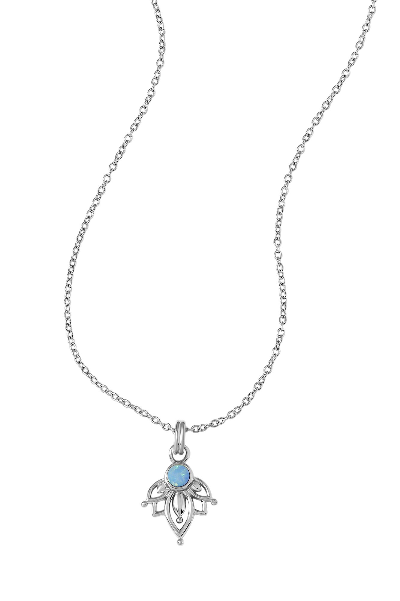 Lotus Azure Opal Necklace