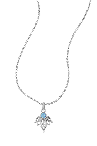 Lotus Azure Opal Necklace
