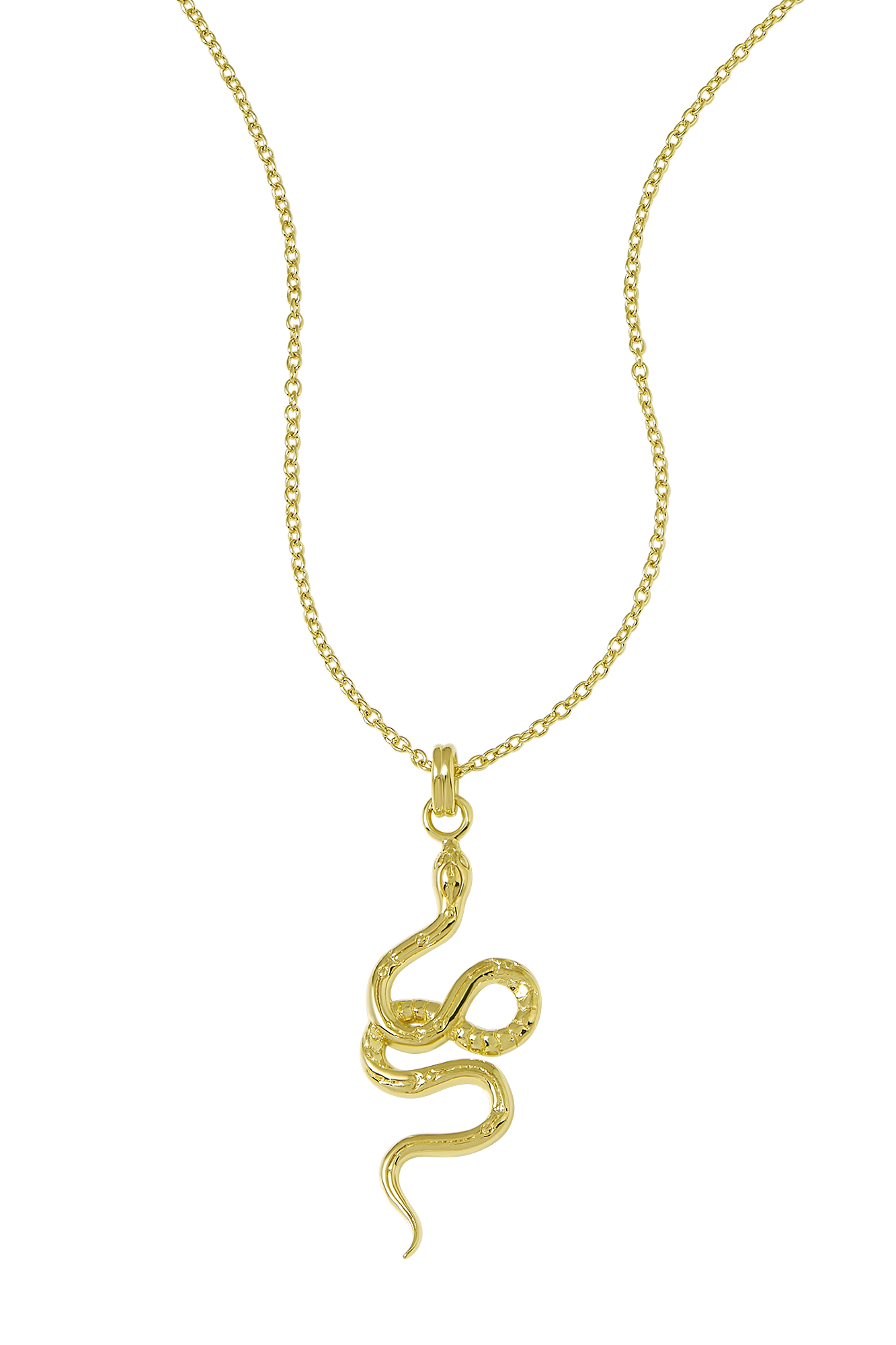 Lunara Serpent Coil Necklace Gold