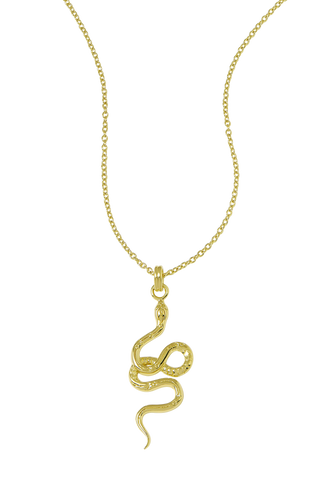Lunara Serpent Coil Necklace Gold