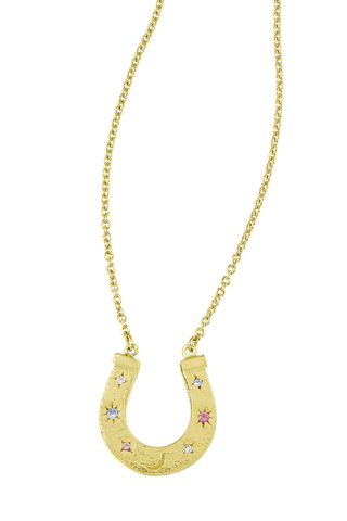 Celestial Horseshoe Necklace Gold
