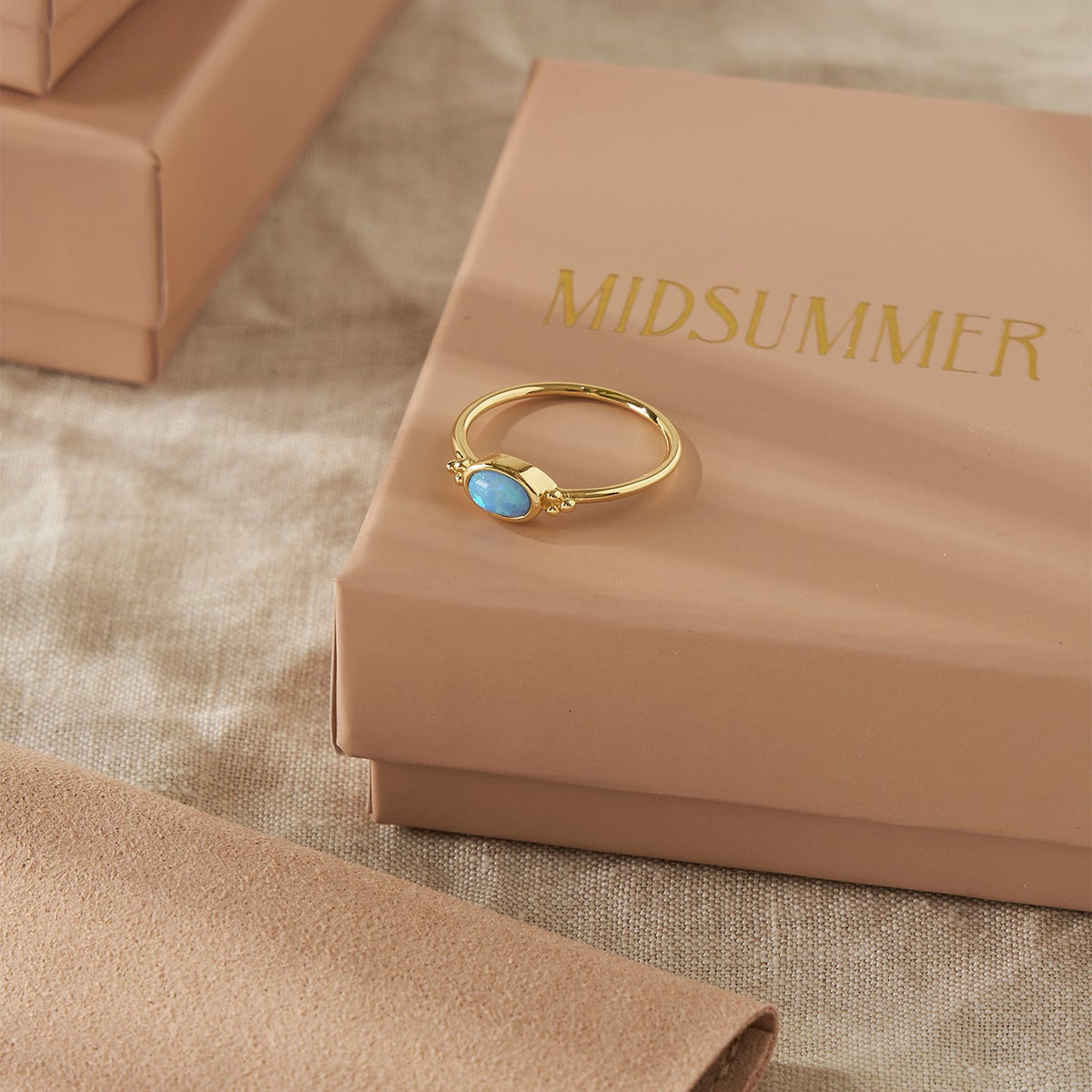 The Visionary Azure Opal Ring Gold