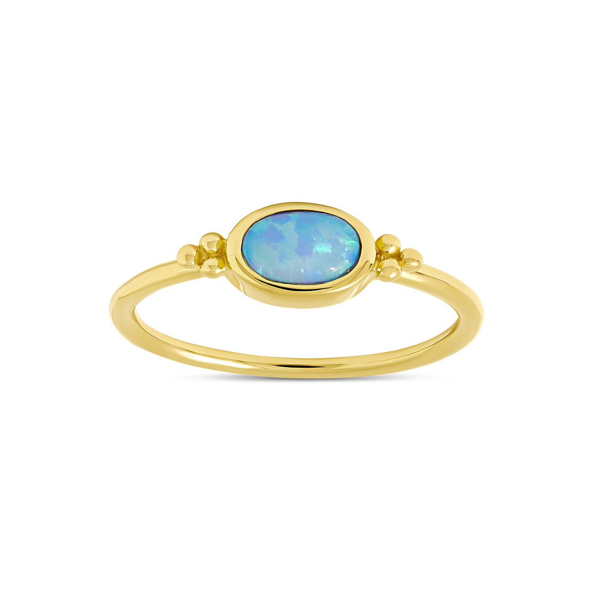 The Visionary Azure Opal Ring Gold