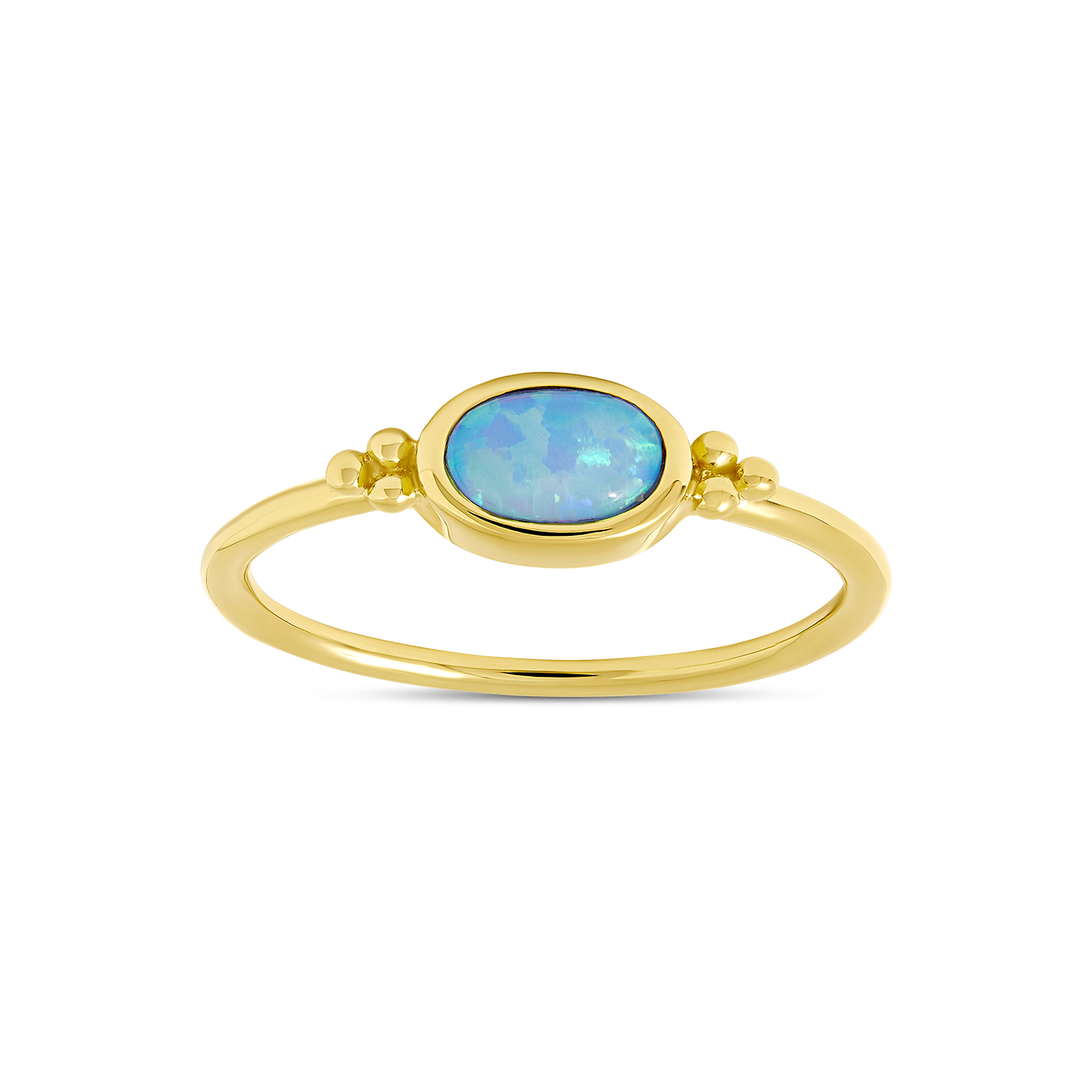 The Visionary Azure Opal Ring Gold