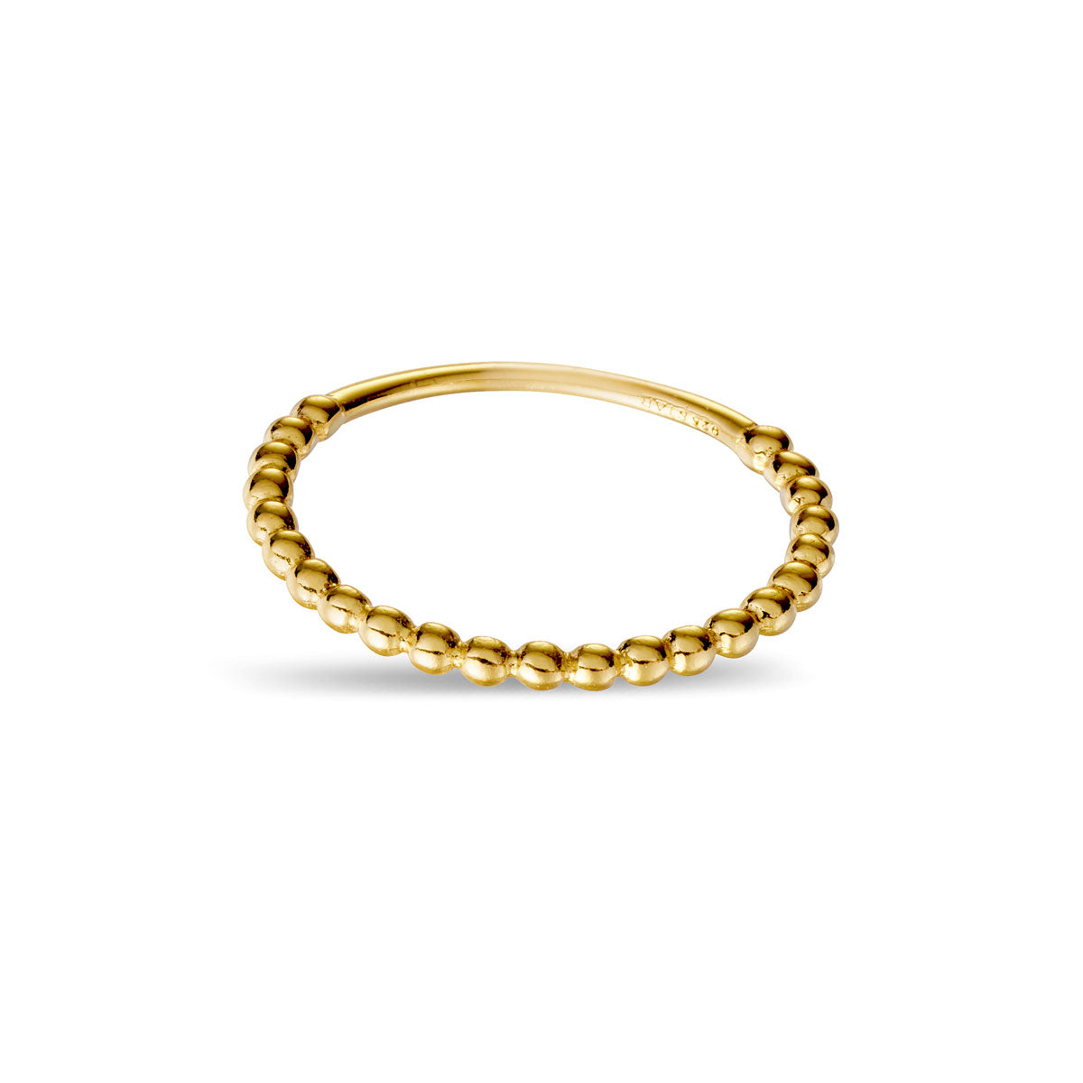 Dainty Beaded Ring Gold