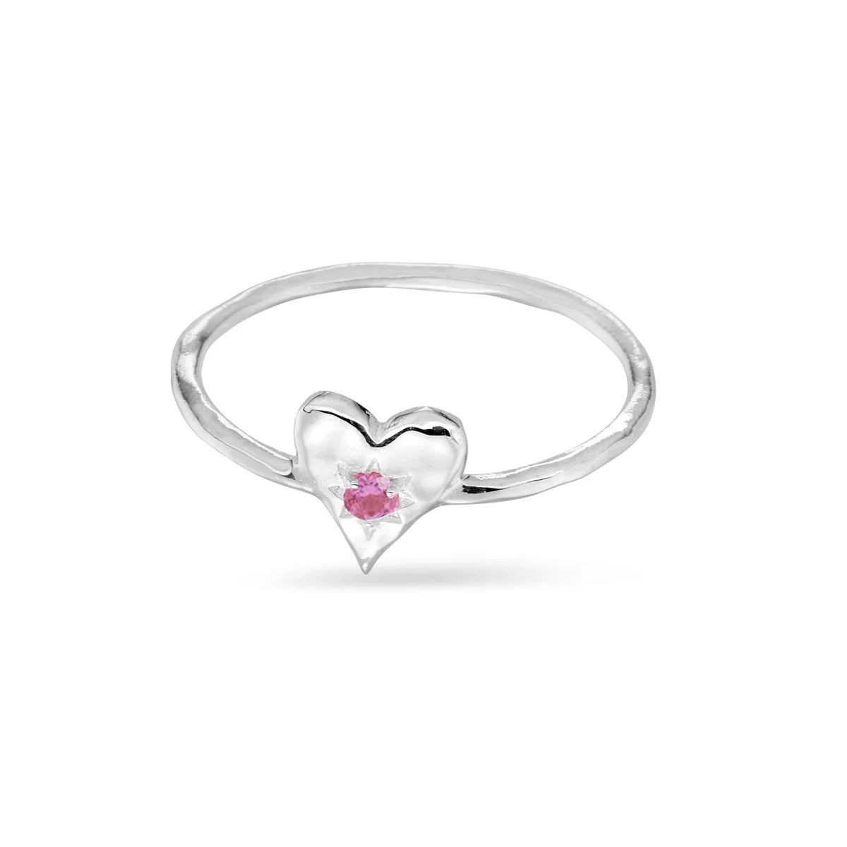 Love Heart Pink Tourmaline Ring