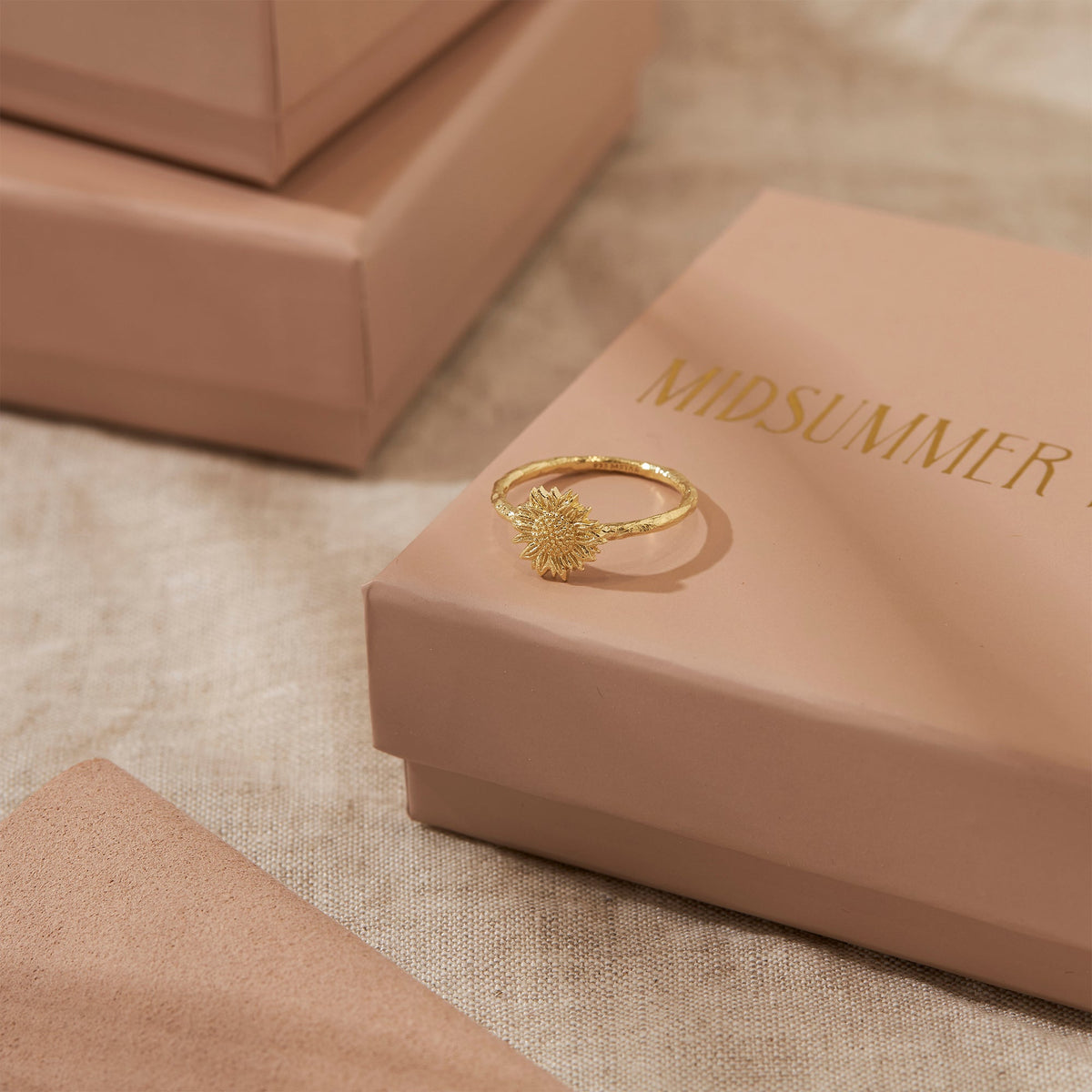 Wild Sunflower Ring Gold