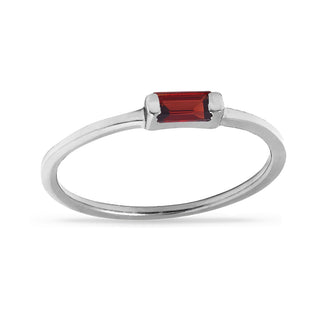 Lumen Garnet Baguette Ring - 5