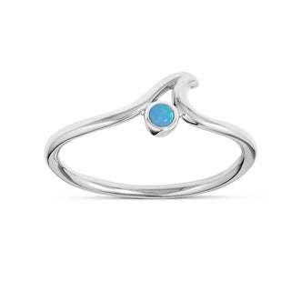 Dainty Ripple Opal Ring - 5