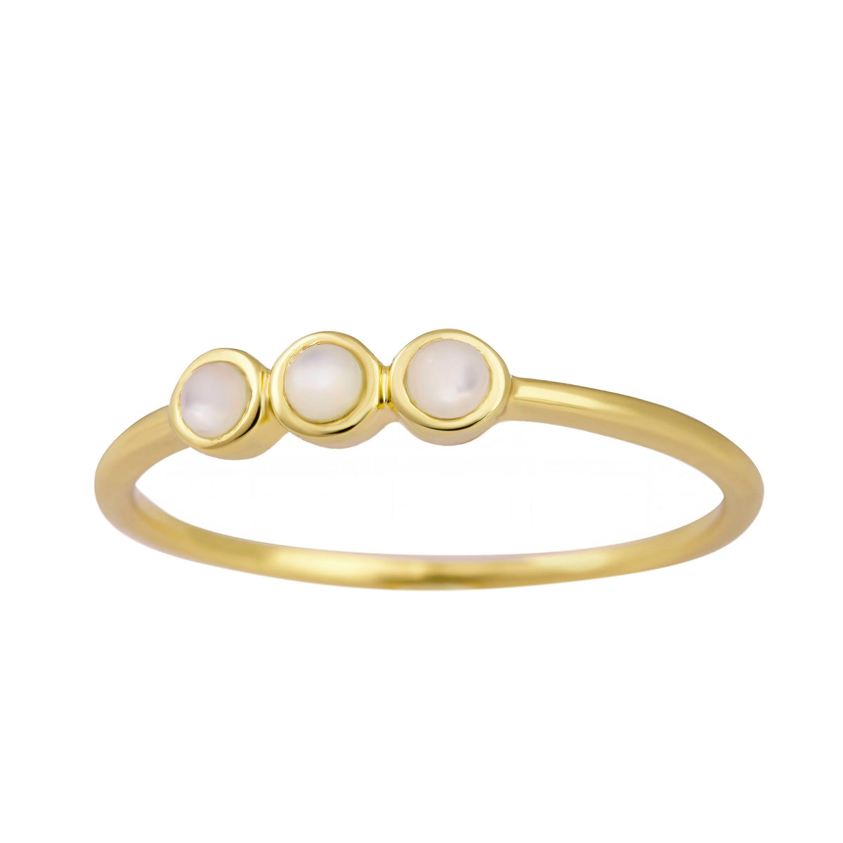 Trinity Shell Gold Ring
