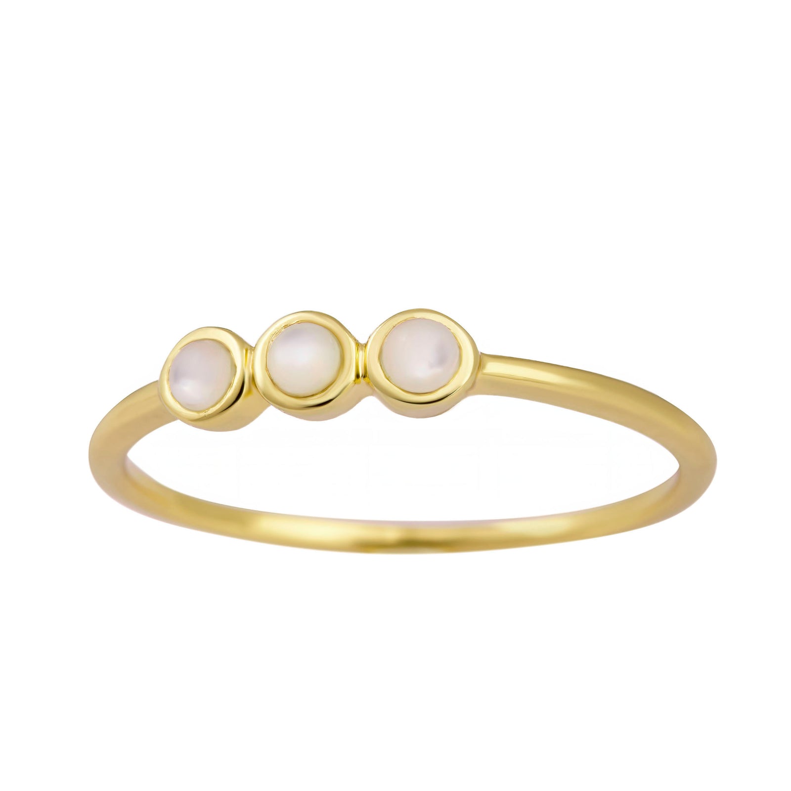 Trinity Shell Gold Ring
