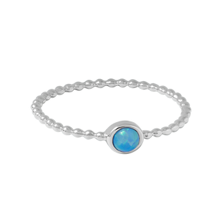 Halo Azure Opal Ring - 5